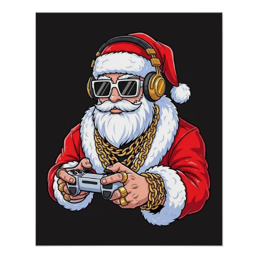 Kerst Glanzende Poster (Voorkant)