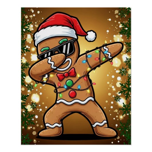 Kerst Glanzende Poster (Voorkant)