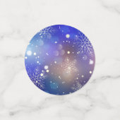 Kerst Glanzende Sneeuwvlok Achtergrond Confetti (Kleine voorkant)