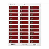 Kerst Glas in lood Adresetiketten Etiket (Full Sheet)