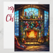 Kerst Glas in lood Kaart (Voorkant / Achterkant)