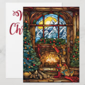 Kerst Glas in lood Kaart (Voorkant / Achterkant)