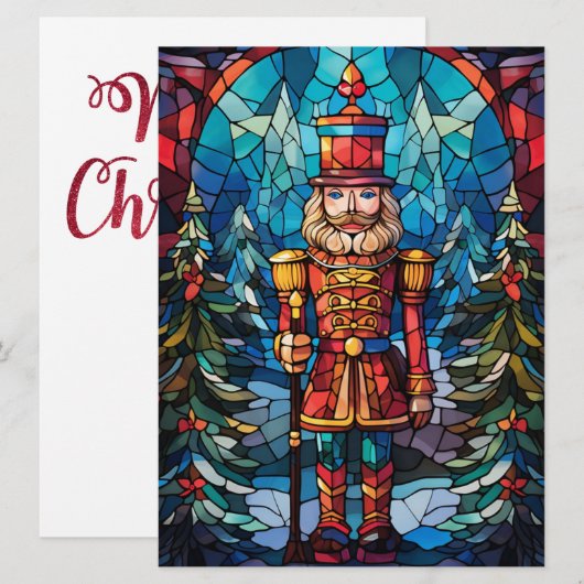 Kerst Glas in lood Kaart (Voorkant / Achterkant)