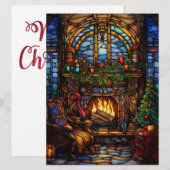 Kerst Glas in lood Kaart (Voorkant / Achterkant)