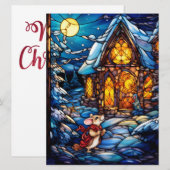 Kerst Glas in lood Kaart (Voorkant / Achterkant)