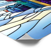 Kerst Glas in lood Poster (Hoek)