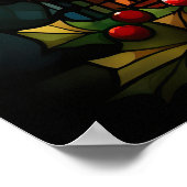 Kerst Glas in lood Poster (Hoek)