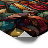 Kerst Glas in lood Poster (Hoek)