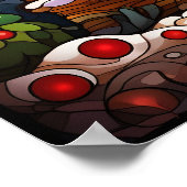 Kerst Glas in lood Poster (Hoek)