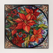 Kerst Glas in lood puzzel (Horizontaal)