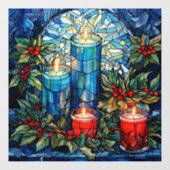 Kerst glas-in-lood raamfolie raamsticker (Vel)