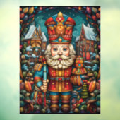 Kerst Glas in lood venster Cling Raamsticker (Vel 3)