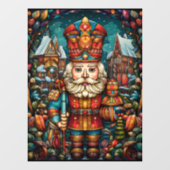 Kerst Glas in lood venster Cling Raamsticker (Vel)