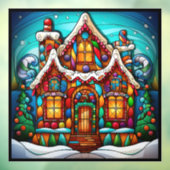 Kerst Glas in lood venster Cling Raamsticker (Vel 3)
