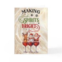 Kerst glas met 'Making Spirits Bright'