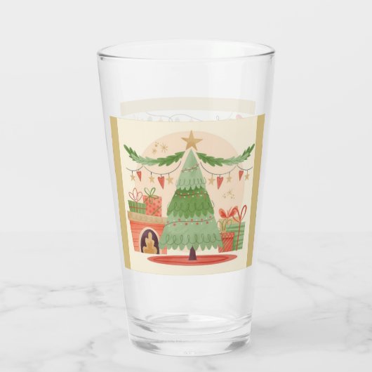 kerst Glass Cup Glas (Achterkant)