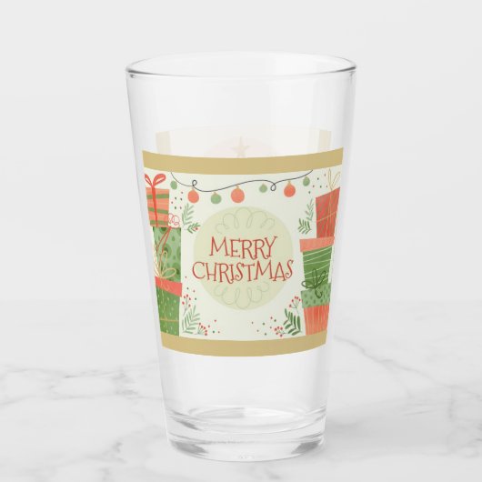 kerst Glass Cup Glas (Voorkant)