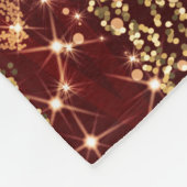 Kerst glinsterende bomen rood goud namaak lint fleece deken (Hoek)