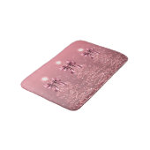 Kerst glinsterende bomen Roze Blush Nepboog Badmat (Gekanteld)