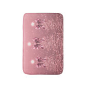Kerst glinsterende bomen Roze Blush Nepboog Badmat (Voorkant Verticaal)