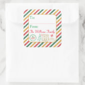 Kerst Glitter Airmail Verzendlabel Gift Labels (Tas)