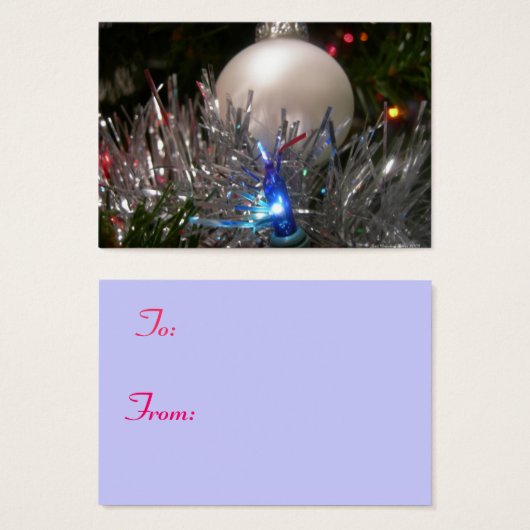 Kerst glitter cadeaukaart visitekaartje (Voorkant /achterkant)