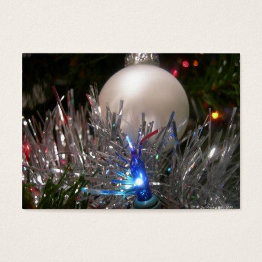 Kerst glitter cadeaukaart visitekaartje (Voorkant)