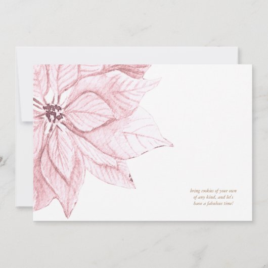 Kerst Glitter Cookie Exchange Party Kaart (Achterkant)