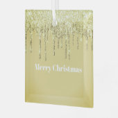 Kerst Glitter Drip Vrolijk Kerstglas Ornam Glas Ornament (Voorkant links)