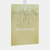 Kerst Glitter Drip Vrolijk Kerstglas Ornam Glas Ornament (Voorkant Rechts)