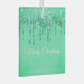 Kerst Glitter Drip Vrolijk Kerstglas Ornam Glas Ornament (Voorkant Rechts)