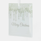 Kerst Glitter Drip Vrolijk Kerstglas Ornam Glas Ornament (Voorkant links)