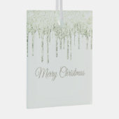 Kerst Glitter Drip Vrolijk Kerstglas Ornam Glas Ornament (Voorkant Rechts)