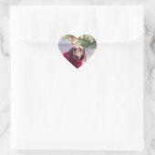 Kerst glitter foto hart sticker (Tas)