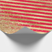 Kerst Glitter Glans Cadeaupapier (Hoek)
