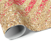 Kerst Glitter Glans Cadeaupapier (Rol Hoek)