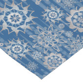 Kerst-Glitter-Ice-fietsen en Snowflakes-blauw Lange Tafelloper (Hoek)