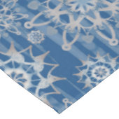 Kerst-Glitter-Ice-fietsen en Snowflakes-blauw Tafelkleed (Gekanteld)
