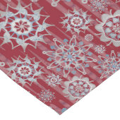 Kerst-Glitter-Ice-fietsen en Snowflakes-Rood Lange Tafelloper (Hoek)