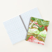 Kerst glitter kerst marmer pastel notitieboek (Binnen)