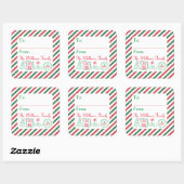 Kerst Glitter Luchtpost Postzegel Cadeau Labels (Vel)