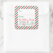 Kerst Glitter Luchtpost Postzegel Cadeau Labels (Tas)
