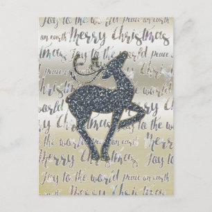 Kerst Glitter REINDEER Holiday Post Kaart