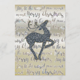 Kerst glitter RENHERTEN Kerst uitnodiging