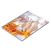 Kerst Glitter Roze & Witte Bal Notitieboek (Linkerzijde)