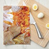 Kerst Glitter Roze & Witte Bal Theedoek (Quarter Fold)