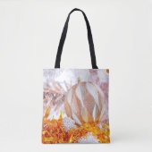 Kerst Glitter Roze & Witte Bal Tote Bag (Voorkant)