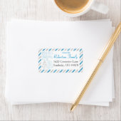 Kerst Glitter Vintage Luchtpost Verzendlabel Etiket (Insitu)