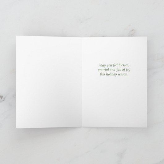 Kerst gloeiende kaarsen met dennen en bessen feestdagen kaart (Binnen)