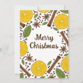 Kerst glühwein kruidig Flat Holiday Kaart (Voorkant)